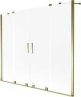 Mexen Velar Duo paroi de baignoire 2 volets coulissants 180 x 150 cm, givré, doré - 896-180-000-32-50