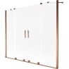 Mexen Velar Duo paroi de baignoire à 2 battants coulissants 180 x 150 cm, givré, or rose - 896-180-000-32-60