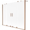 Mexen Velar Duo paroi de baignoire à 2 vantaux coulissants 180 x 150 cm, givre, cuivre brossé - 896-180-000-32-65