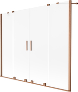 Mexen Velar Duo paroi de baignoire à 2 volets coulissants 180 x 150 cm, givre, cuivre brossé - 896-180-000-32-65