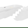 Mexen Paola baignoire autoportante cannelée 170 x 80 cm, blanc mat, trop-plein doré - 52721708001-50