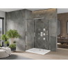 Mexen Omega cabine de douche coulissante 110 x 80 cm, transparent, chrome + receveur plat - 825-110-080-01-00-4010
