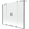 Mexen Velar Duo paroi de baignoire à 2 volets coulissants 180 x 150 cm, transparent, couleur bronze canon - 896-180-000-02-95