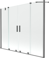 Mexen Velar Duo paroi de baignoire 2 volets coulissants 180 x 150 cm, transparent, métal canon - 896-180-000-02-95