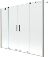 Paroi de baignoire coulissante Mexen Velar Duo 2 volets 180 x 150 cm, transparent, nickel brossé - 896-180-000-02-97