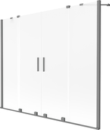 Mexen Velar Duo paroi de baignoire 2 volets coulissants 180 x 150 cm, givré, gun metal - 896-180-000-32-95