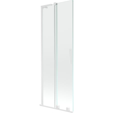 Mexen Velar L paroi de baignoire à 2 panneaux coulissants 70 x 150 cm, transparent, blanc - 896-070-003-01-20