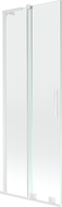 Mexen Velar L paroi de baignoire 2 vantaux coulissante 70 x 150 cm, transparent, blanc - 896-070-003-01-20