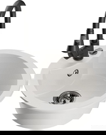 Mexen Diego évier en granit 1 bac avec robinet de cuisine Elia, blanc - 6512-20-670101-70