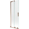 Mexen Velar L paroi de baignoire à 2 volets coulissants 70 x 150 cm, transparent, or rose - 896-070-003-01-60