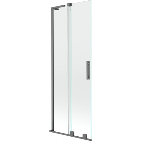 Mexen Velar L paroi de baignoire 2 volets coulissants 70 x 150 cm, transparent, gun metal - 896-070-003-01-95