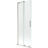 Mexen Velar L paroi de baignoire à 2 panneaux coulissants 70 x 150 cm, transparent, nickel brossé - 896-070-003-01-97
