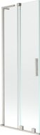 Mexen Velar L paroi de baignoire à 2 panneaux coulissants 70 x 150 cm, transparent, nickel brossé - 896-070-003-01-97