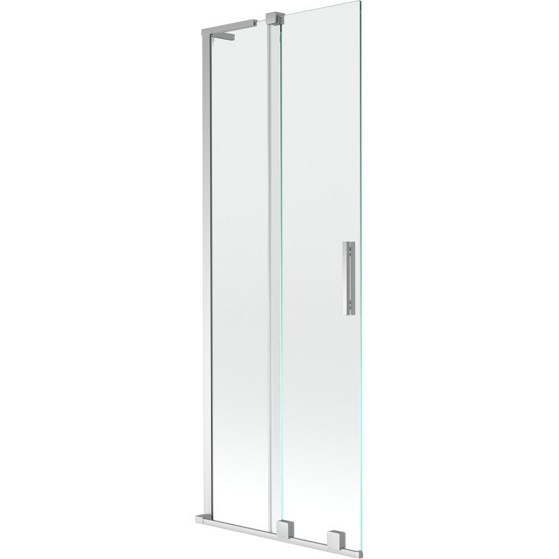 Mexen Velar L paroi de baignoire à 2 battants coulissants 75 x 150 cm, transparent, chrome - 896-075-003-01-01