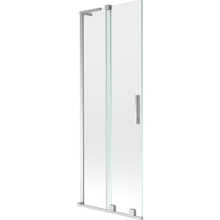 Mexen Velar L paroi de baignoire à 2 battants coulissants 75 x 150 cm, transparent, chrome - 896-075-003-01-01