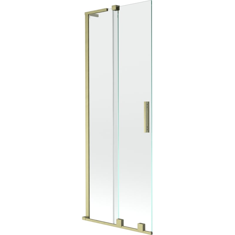 Mexen Velar L paroi de baignoire à 2 volets coulissants 75 x 150 cm, transparent, doré brossé - 896-075-003-01-55