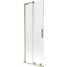 Mexen Velar L paroi de baignoire à 2 volets coulissants 75 x 150 cm, transparent, doré brossé - 896-075-003-01-55