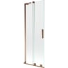 Mexen Velar L paroi de baignoire coulissante à 2 vantaux 75 x 150 cm, transparent, or rose - 896-075-003-01-60