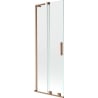 Mexen Velar L paroi de baignoire à 2 volets coulissante 75 x 150 cm, transparent, cuivre brossé - 896-075-003-01-65