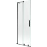 Mexen Velar L paroi de baignoire à 2 volets coulissants 75 x 150 cm, transparent, gris canon brossé - 896-075-003-01-66