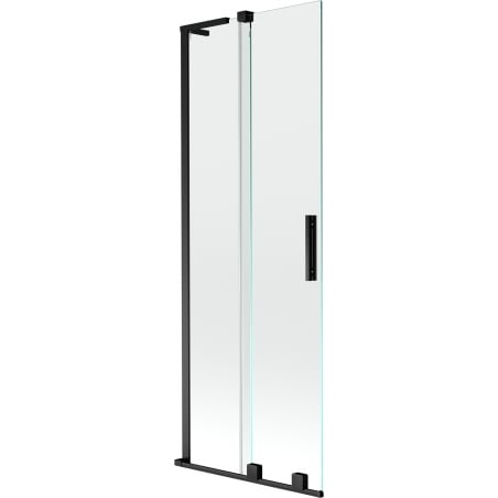Mexen Velar L paroi de baignoire 2 volets coulissants 75 x 150 cm, transparent, noir - 896-075-003-01-70