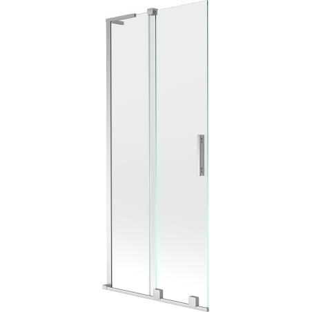 Mexen Velar L pare-douche à deux panneaux coulissants 80 x 150 cm, transparent, chromé - 896-080-003-01-01