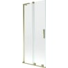 Mexen Velar L paroi de baignoire coulissante à 2 panneaux 80 x 150 cm, transparent, doré - 896-080-003-01-50