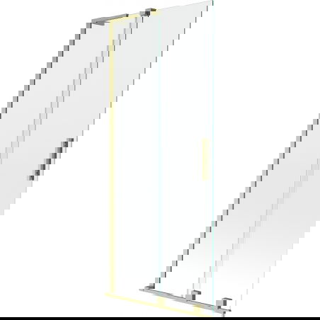 Mexen Velar L paroi de baignoire 2 volets coulissante 80 x 150 cm, transparent, or brossé - 896-080-003-01-55