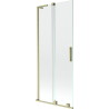 Mexen Velar L paroi de baignoire coulissante à 2 volets 80 x 150 cm, transparent, or brossé - 896-080-003-01-55