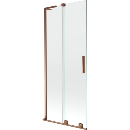 Mexen Velar L paroi de baignoire 2 volets coulissants 80 x 150 cm, transparent, or rose - 896-080-003-01-60