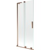 Mexen Velar L paroi de baignoire 2 volets coulissants 80 x 150 cm, transparent, or rose - 896-080-003-01-60
