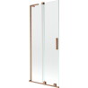 Mexen Velar L paroi de baignoire à 2 volets coulissants 80 x 150 cm, transparent, cuivre brossé - 896-080-003-01-65