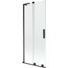 Mexen Velar L paroi de baignoire à 2 panneaux coulissants 80 x 150 cm, transparent, noir - 896-080-003-01-70