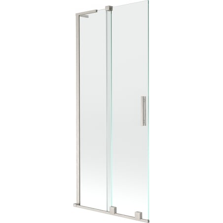 Mexen Velar L paroi de douche à deux volets coulissante 80 x 150 cm, transparente, nickel brossé - 896-080-003-01-97