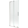 Mexen Velar L paroi de douche à deux volets coulissante 80 x 150 cm, transparente, nickel brossé - 896-080-003-01-97