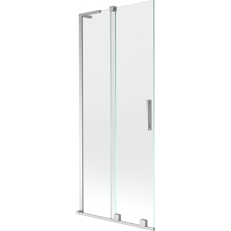 Mexen Velar L paroi de baignoire 2 panneaux coulissants 85 x 150 cm, transparent, chromé - 896-085-003-01-01