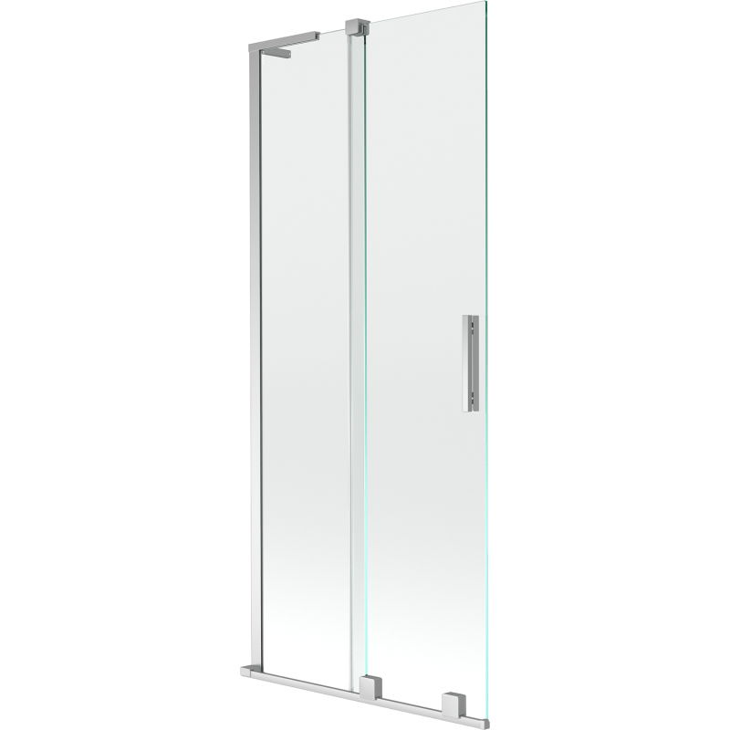 Mexen Velar L paroi de baignoire coulissante à 2 volets 85 x 150 cm, transparent, chrome - 896-085-003-01-01