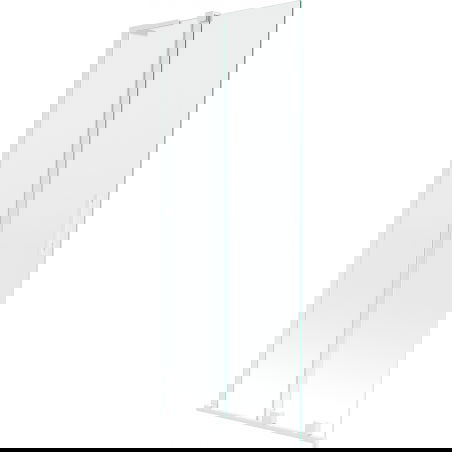 Mexen Velar L paroi de baignoire 2 volets coulissants 85 x 150 cm, transparent, blanc - 896-085-003-01-20