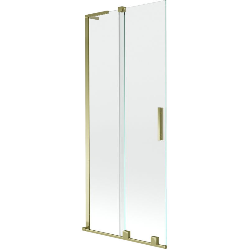 Mexen Velar L paroi de baignoire 2 volets coulissants 85 x 150 cm, transparent, doré - 896-085-003-01-50