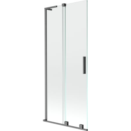 Mexen Velar L paroi de baignoire à 2 panneaux coulissants 85 x 150 cm, transparent, gris canon brossé - 896-085-003-01-66