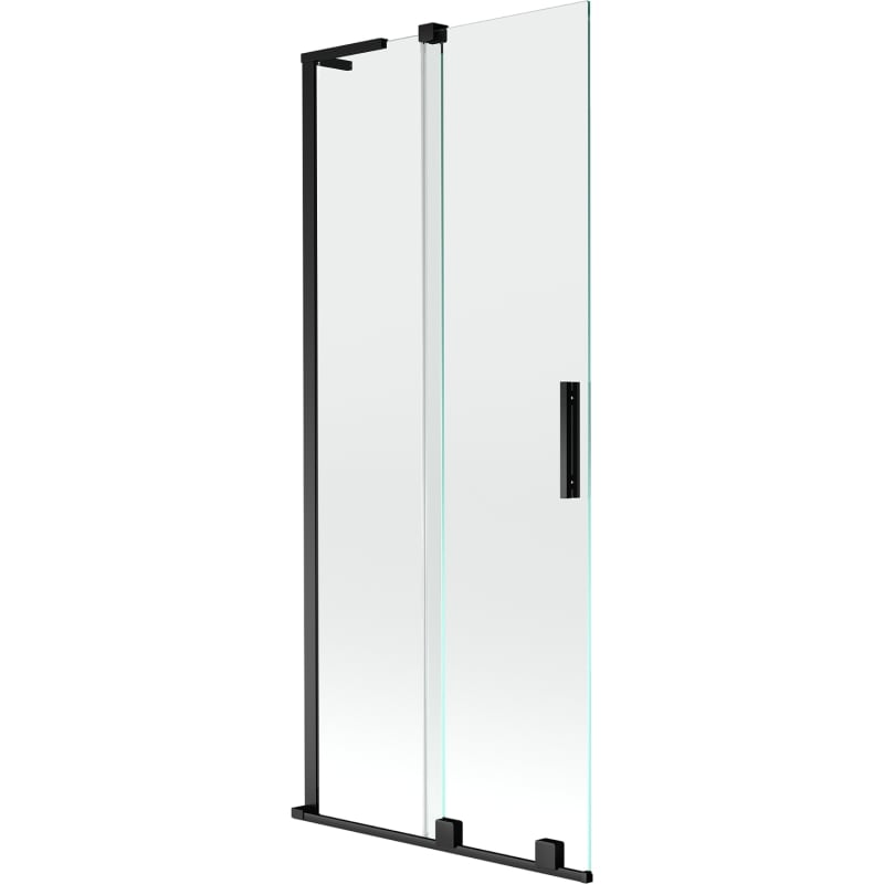 Mexen Velar L pare-douche 2 volets coulissants 85 x 150 cm, transparent, noir - 896-085-003-01-70