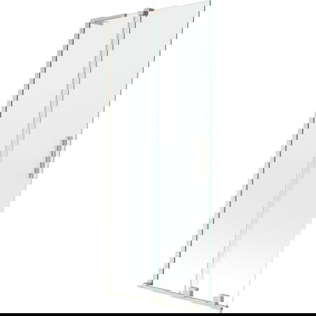 Mexen Velar L paroi de baignoire 2 battants coulissants 85 x 150 cm, transparent, nickel brossé - 896-085-003-01-97