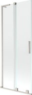 Mexen Velar L paroi de baignoire pliable à 2 volets 85 x 150 cm, transparent, nickel brossé - 896-085-003-01-97