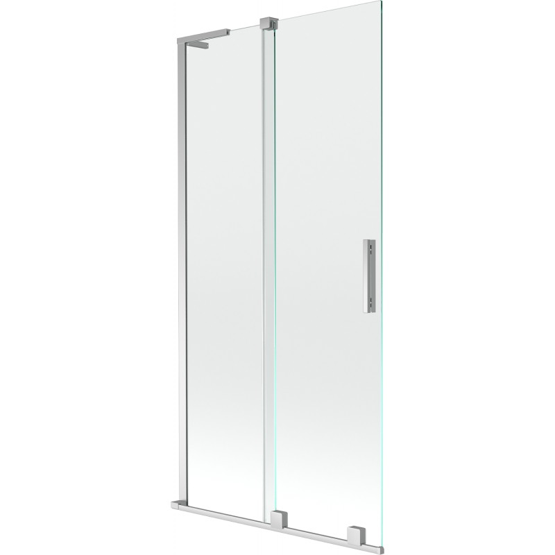 Mexen Velar L paroi de baignoire 2 volets coulissants 90 x 150 cm, transparent, chrome - 896-090-003-01-01