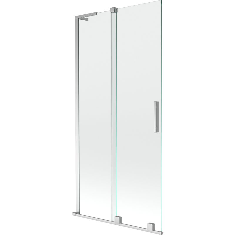Mexen Velar L paroi de baignoire coulissante à 2 panneaux 90 x 150 cm, transparent, chrome - 896-090-003-01-01