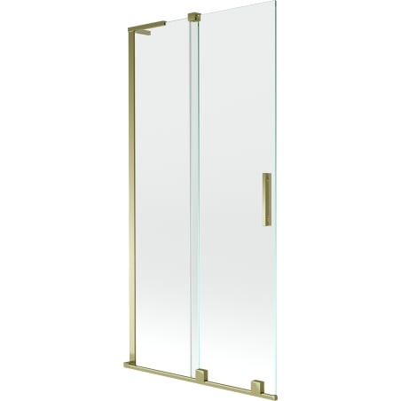 Mexen Velar L paroi de baignoire 2 volets coulissants 90 x 150 cm, transparent, doré - 896-090-003-01-50