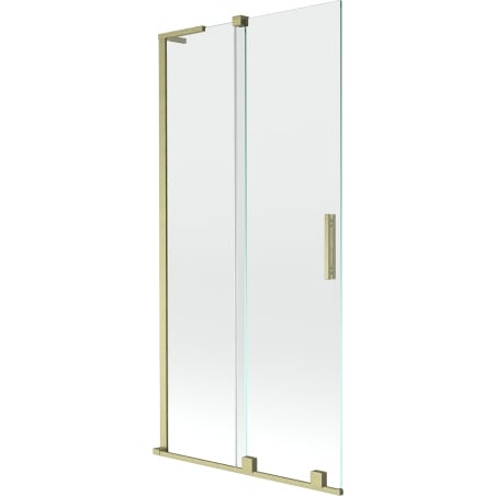 Mexen Velar L paroi de baignoire coulissante à 2 vantaux 90 x 150 cm, transparent, doré brossé - 896-090-003-01-55