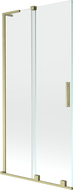 Mexen Velar L paroi de baignoire 2 volets coulissants 90 x 150 cm, transparent, or brossé - 896-090-003-01-55