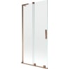 Mexen Velar L paroi de baignoire à 2 volets coulissants 90 x 150 cm, transparent, or rose - 896-090-003-01-60