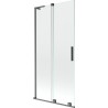 Mexen Velar L paroi de baignoire à 2 volets coulissants 90 x 150 cm, transparent, gris fusil brossé - 896-090-003-01-66